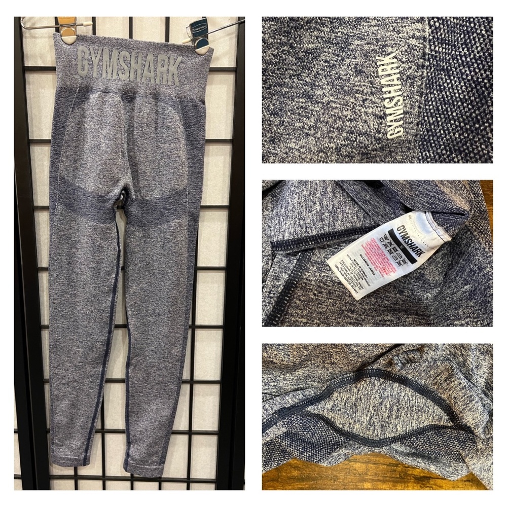 Gymshark Flex High Waisted Leggings - Navy Marl - Size Small